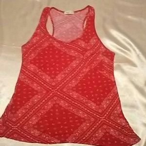 Racer back tank with front pocket